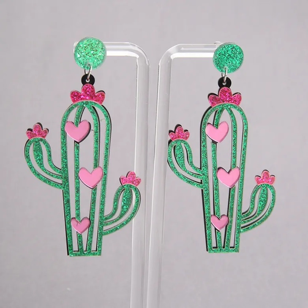 3/$18 Cactus Earrings